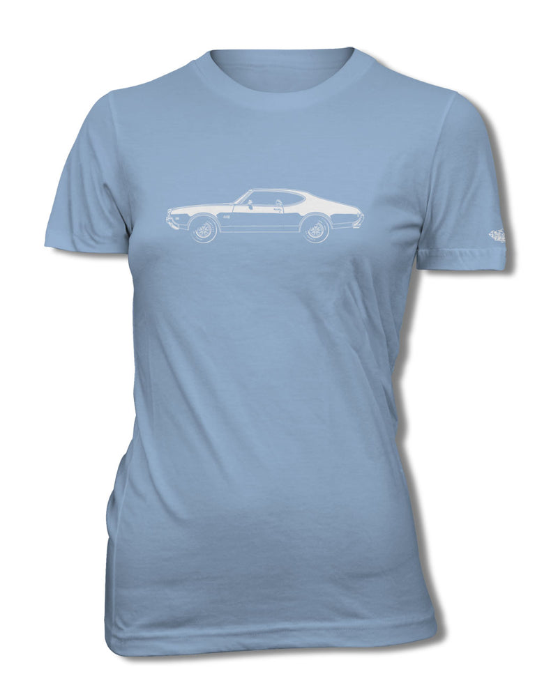 1969 Oldsmobile Cutlass 4-4-2 Holiday Coupe T-Shirt - Women - Side View