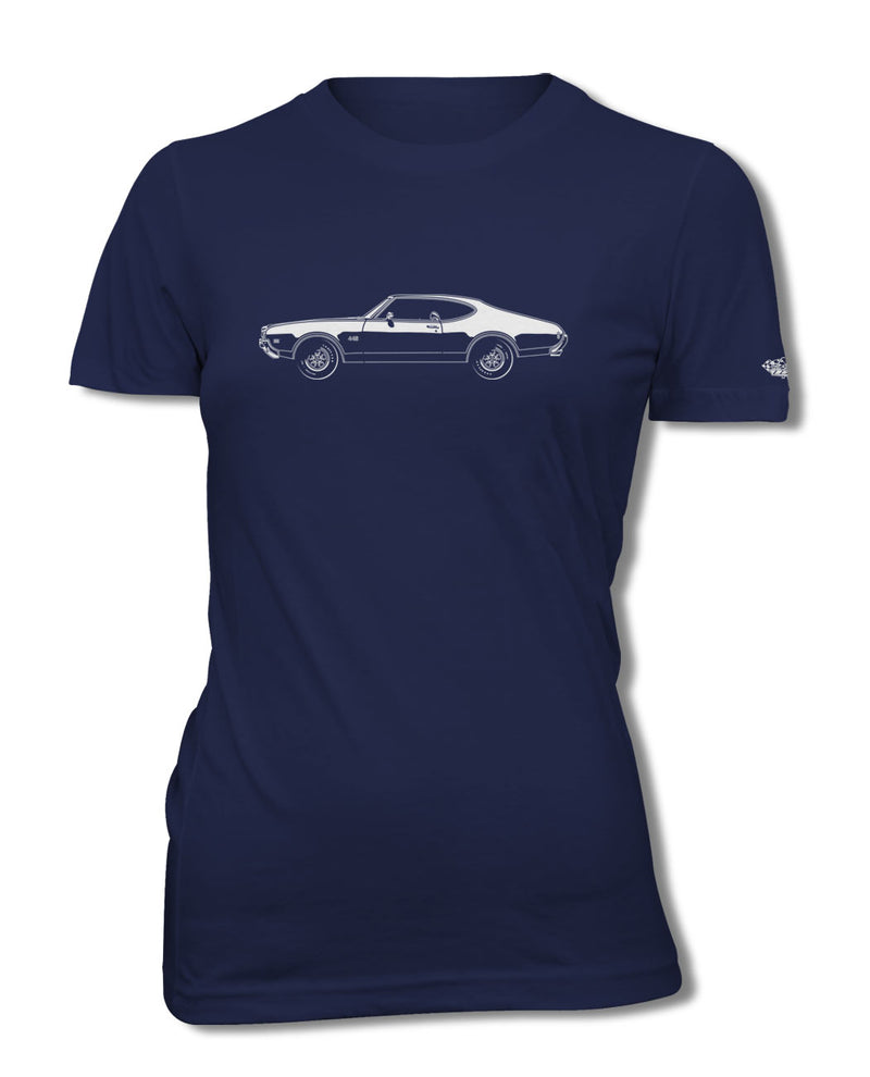 1969 Oldsmobile Cutlass 4-4-2 Holiday Coupe T-Shirt - Women - Side View