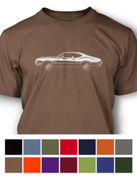 1970 Oldsmobile Cutlass 4-4-2 Holiday Coupe T-Shirt - Men - Side View