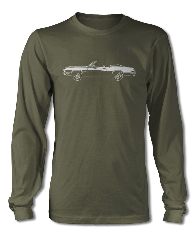 1970 Oldsmobile Cutlass 4-4-2 Convertible T-Shirt - Long Sleeves - Side View