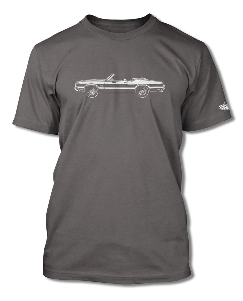 1970 Oldsmobile Cutlass 4-4-2 W-30 Convertible T-Shirt - Men - Side View