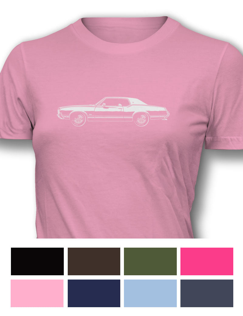 1970 Oldsmobile Cutlass Supreme Holiday Coupe T-Shirt - Women - Side View