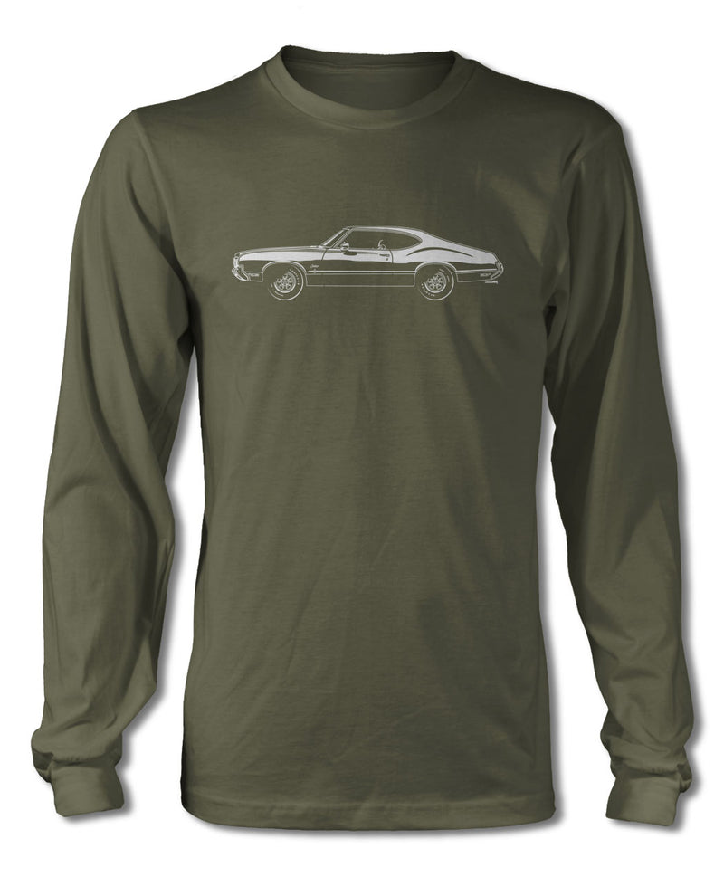 1970 Oldsmobile Cutlass S Holiday Coupe T-Shirt - Long Sleeves - Side View