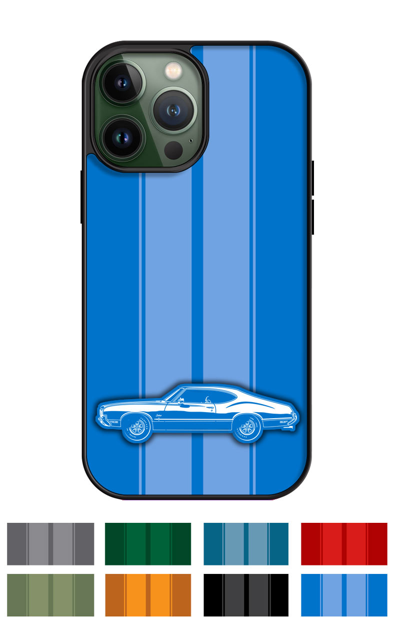 1970 Oldsmobile Cutlass S Holiday Coupe Smartphone Case - Racing Stripes