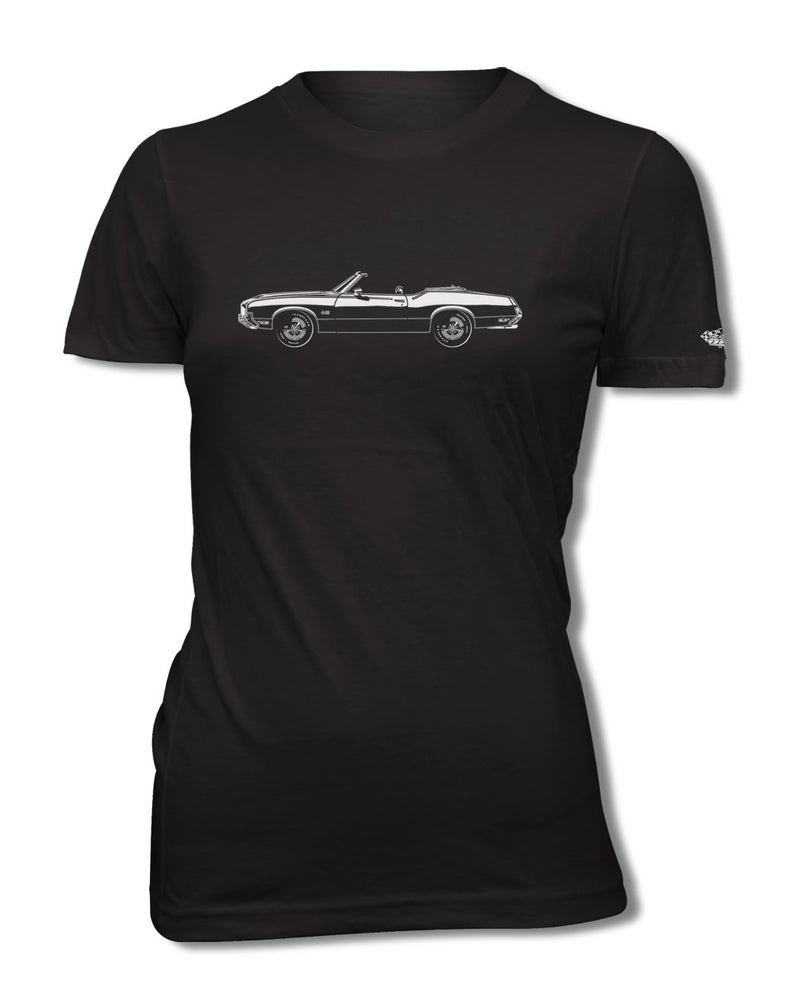 1971 Oldsmobile Cutlass 4-4-2 Convertible T-Shirt - Women - Side View