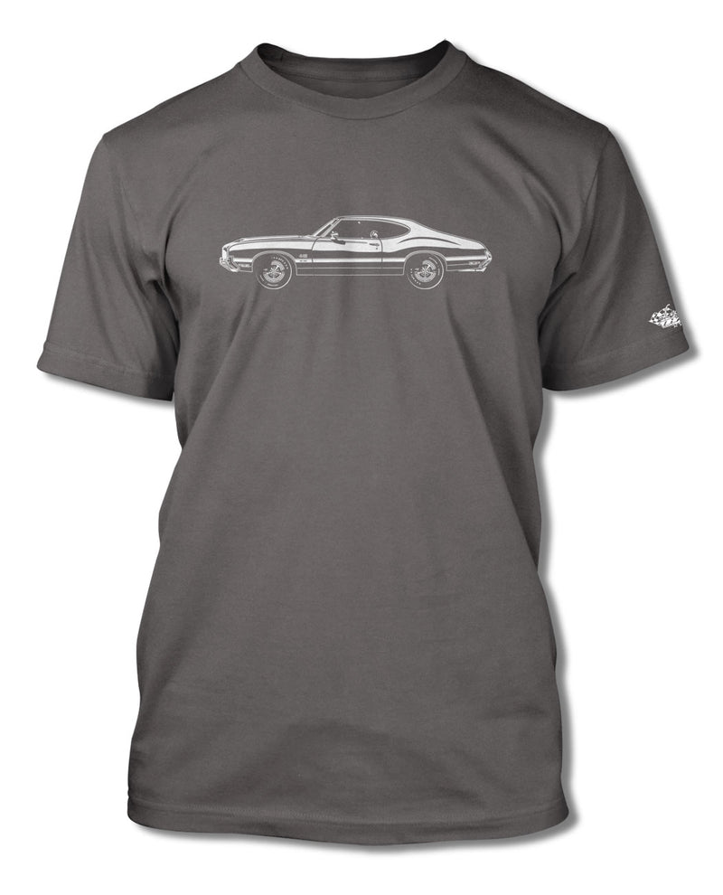 1971 Oldsmobile Cutlass 4-4-2 W-30 Holiday Coupe T-Shirt - Men - Side View