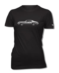 1971 Oldsmobile Cutlass 4-4-2 W-30 Holiday Coupe T-Shirt - Women - Side View