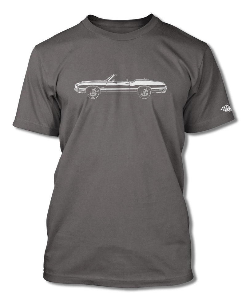 1971 Oldsmobile Cutlass 4-4-2 W-30 Convertible T-Shirt - Men - Side View