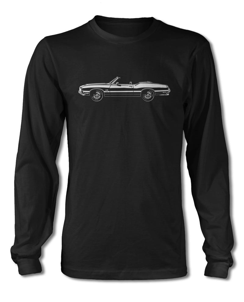 1971 Oldsmobile Cutlass 4-4-2 W-30 Convertible T-Shirt - Long Sleeves - Side View