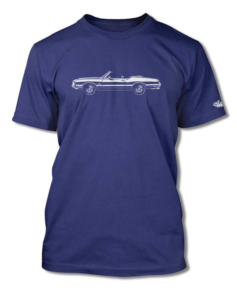 1971 Oldsmobile Cutlass 4-4-2 W-30 Convertible T-Shirt - Men - Side View