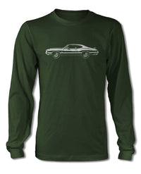 1971 Oldsmobile Cutlass 4-4-2 W-30 Holiday Coupe with Spoiler T-Shirt - Long Sleeves - Side View