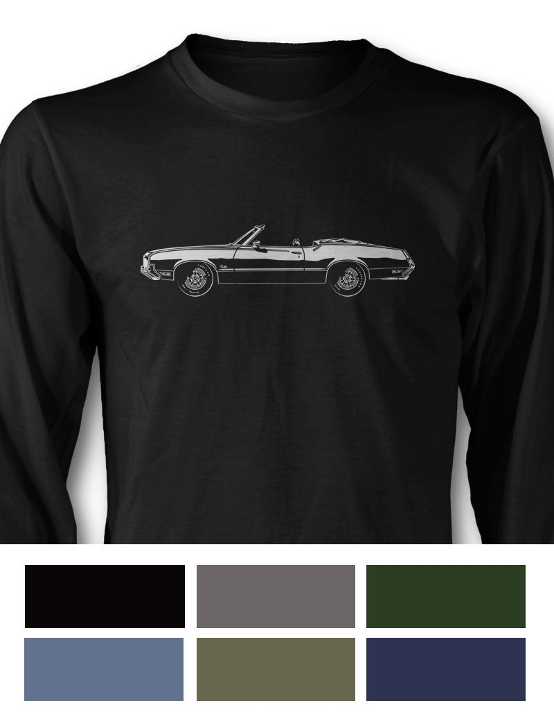 1971 Oldsmobile Cutlass Supreme Convertible T-Shirt - Long Sleeves - Side View