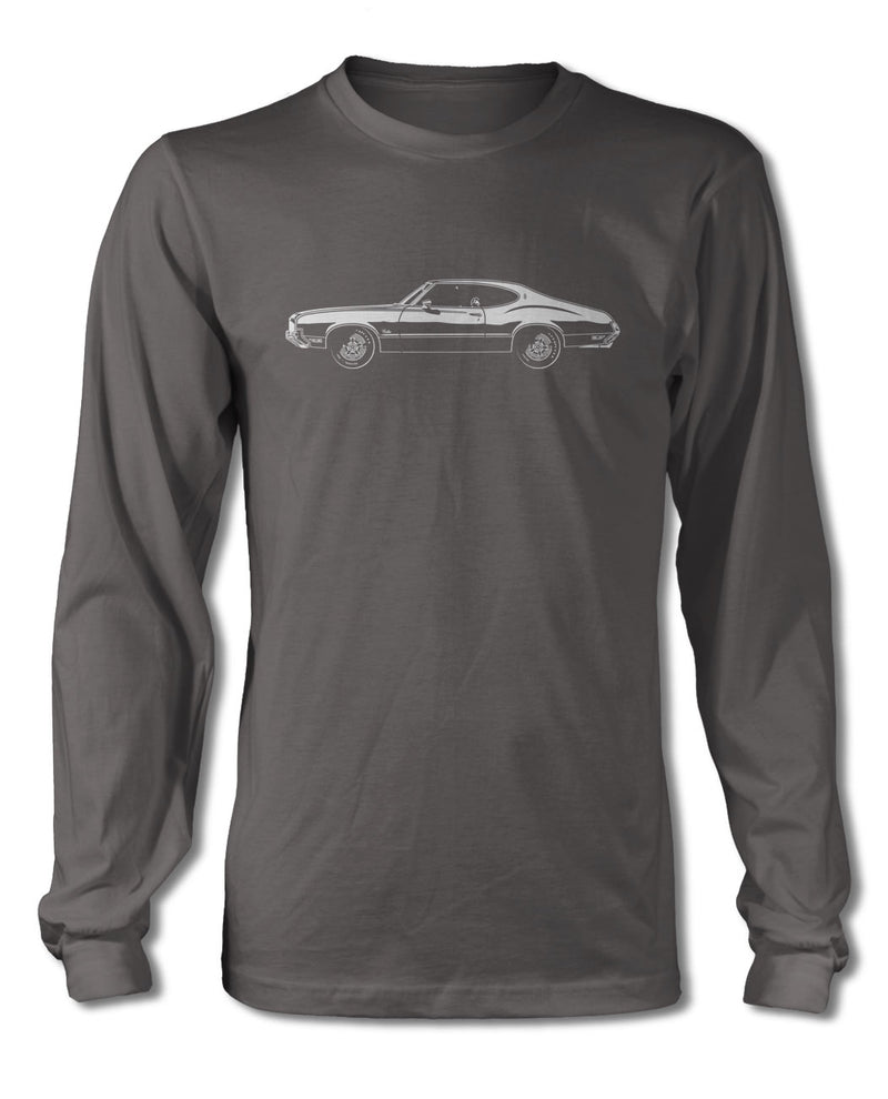 1971 Oldsmobile Cutlass S Holiday Coupe T-Shirt - Long Sleeves - Side View