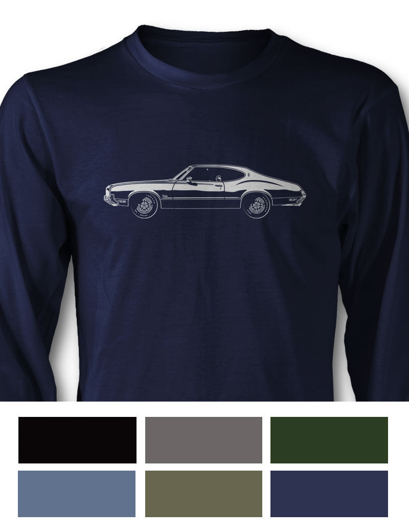 1971 Oldsmobile Cutlass S Holiday Coupe T-Shirt - Long Sleeves - Side View