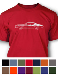 1972 Oldsmobile Cutlass 4-4-2 Coupe T-Shirt - Men - Side View