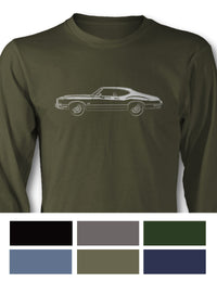 1972 Oldsmobile Cutlass 4-4-2 Coupe T-Shirt - Long Sleeves - Side View