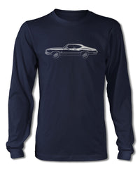 1972 Oldsmobile Cutlass 4-4-2 Coupe T-Shirt - Long Sleeves - Side View