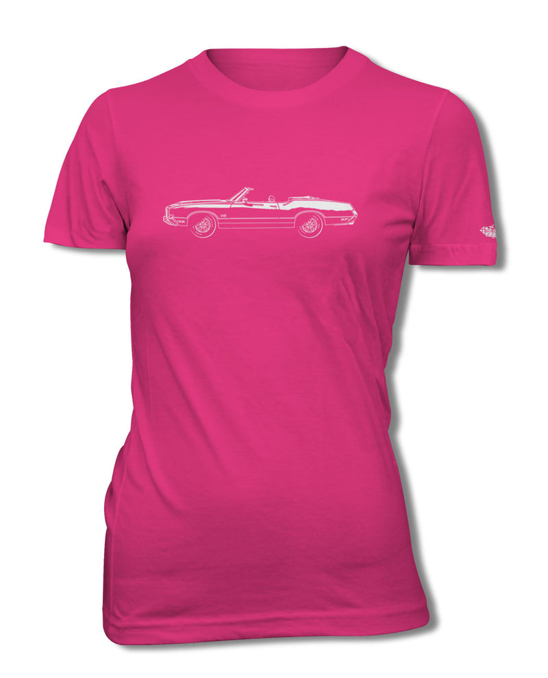 1972 Oldsmobile Cutlass 4-4-2 Convertible T-Shirt - Women - Side View