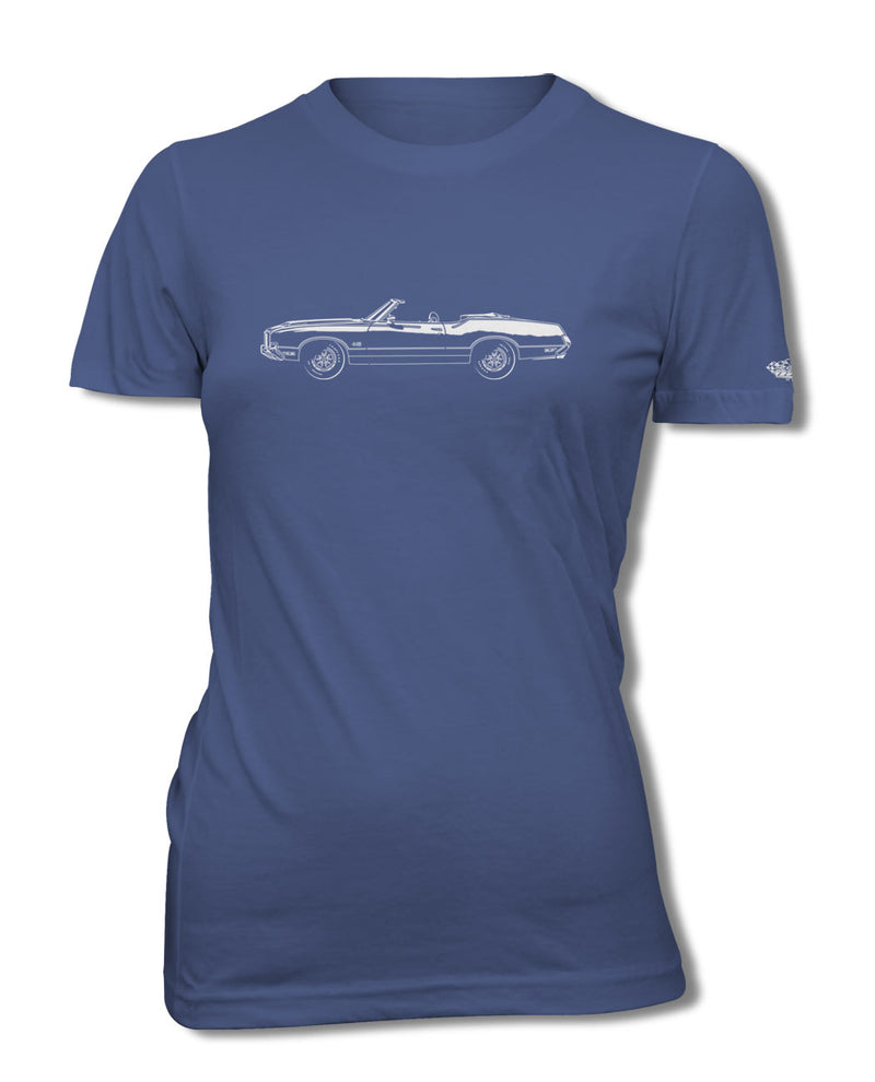 1972 Oldsmobile Cutlass 4-4-2 Convertible T-Shirt - Women - Side View