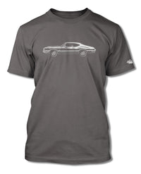 1972 Oldsmobile Cutlass 4-4-2 W-30 Holiday Coupe T-Shirt - Men - Side View