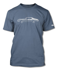 1972 Oldsmobile Cutlass 4-4-2 W-30 Holiday Coupe T-Shirt - Men - Side View