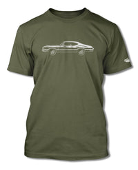 1972 Oldsmobile Cutlass 4-4-2 W-30 Holiday Coupe T-Shirt - Men - Side View