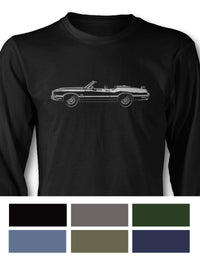 1972 Oldsmobile Cutlass 4-4-2 W-30 Convertible with Spoiler T-Shirt - Long Sleeves - Side View