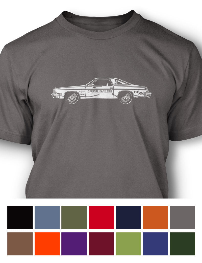 1974 Oldsmobile 4-4-2 Indianapolis 500 Pace Car Coupe T-Shirt - Men - Side View