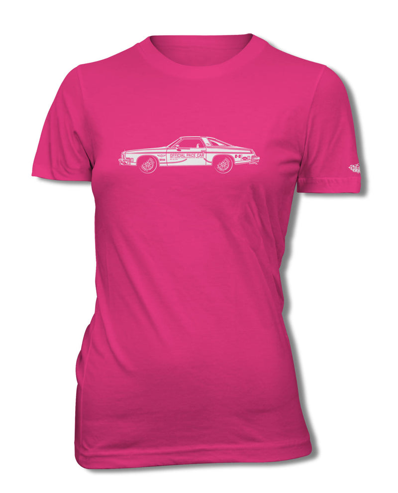 1974 Oldsmobile 4-4-2 Indianapolis 500 Pace Car Coupe T-Shirt - Women - Side View