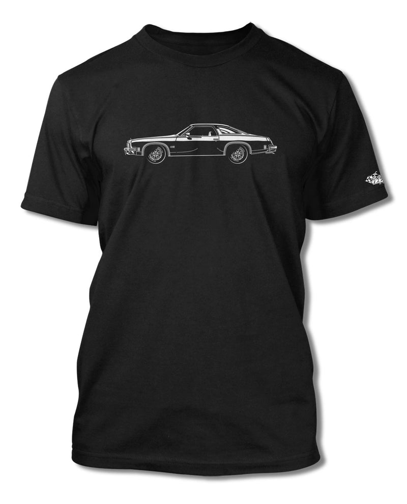 1975 Oldsmobile Cutlass 4-4-2 Coupe with Stripes T-Shirt - Men - Side View