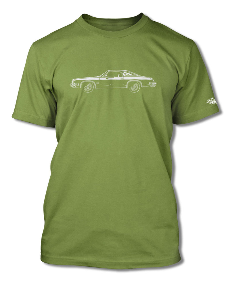 1975 Oldsmobile Cutlass 4-4-2 Coupe with Stripes T-Shirt - Men - Side View