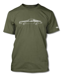 1975 Oldsmobile Cutlass 4-4-2 Coupe with Stripes T-Shirt - Men - Side View