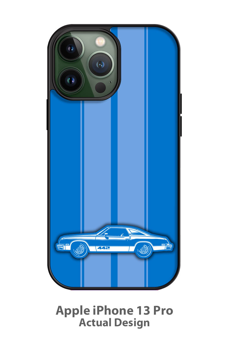 1977 Oldsmobile Cutlass 4-4-2 Coupe Smartphone Case - Racing Stripes