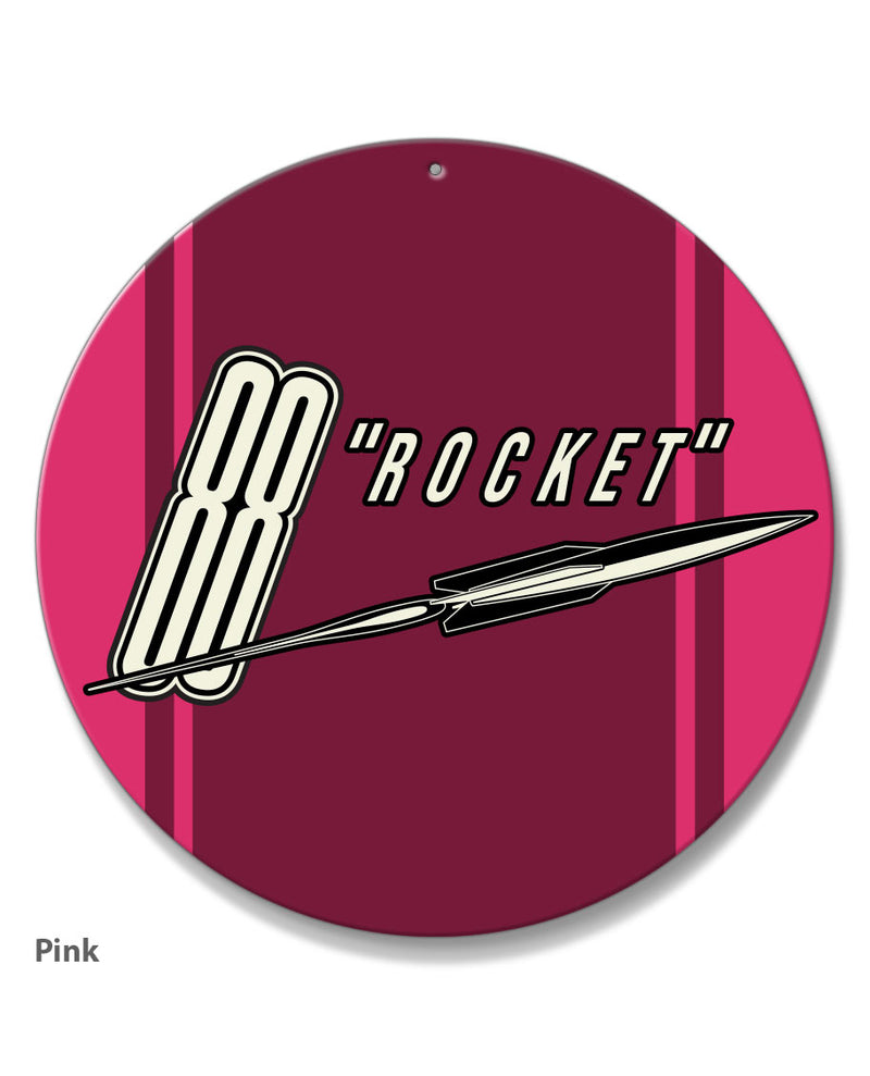 Oldsmobile 88 Rocket Emblem 1952 - Round Aluminum Sign - Vintage Emblem