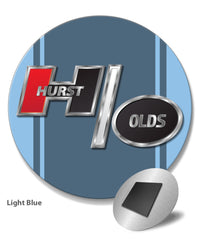 Oldsmobile HURST/OLDS Emblem 1969 - 1979 Round Fridge Magnet