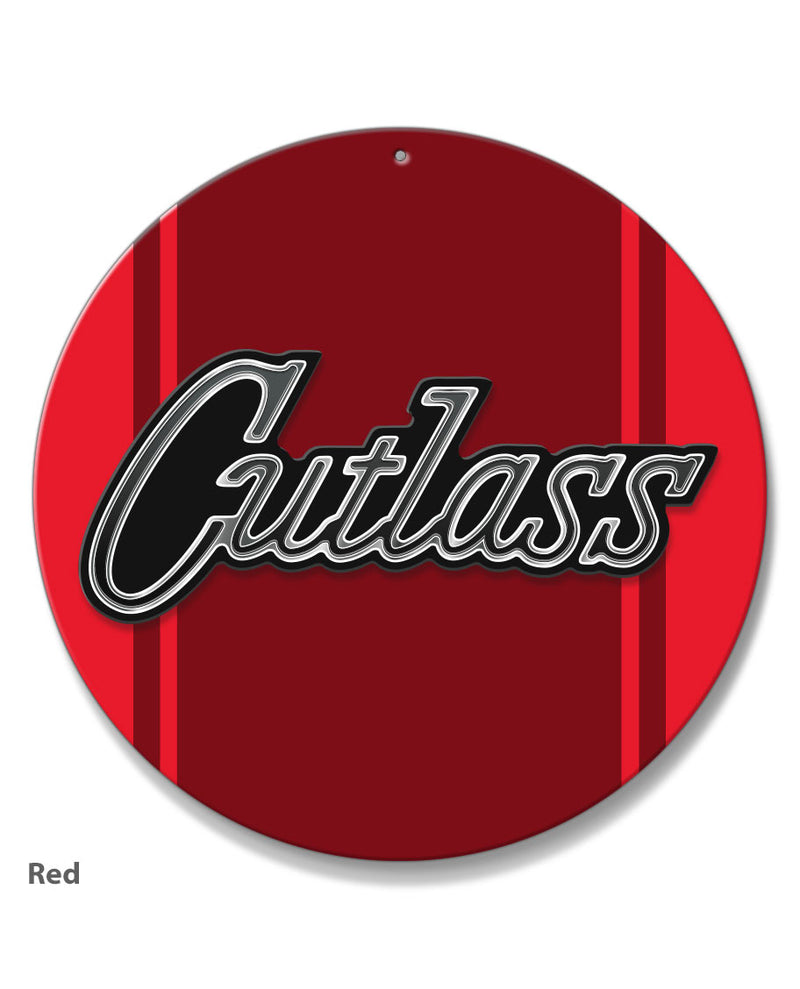 Oldsmobile Cutlass Emblem 1970 Round Aluminum Sign