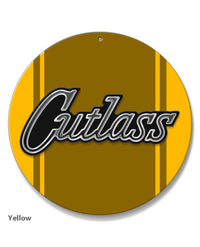 Oldsmobile Cutlass Emblem 1970 Round Aluminum Sign