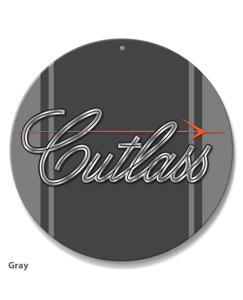 Oldsmobile Cutlass Emblem 1971 - 1977 Round Aluminum Sign