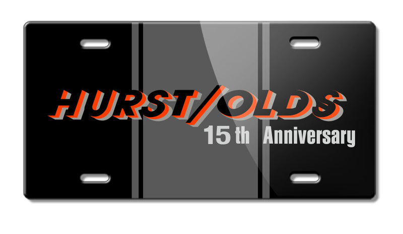 Oldsmobile HURST/OLDS 15th Anniversary Emblem 1983 Novelty License Plate - Vintage Emblem