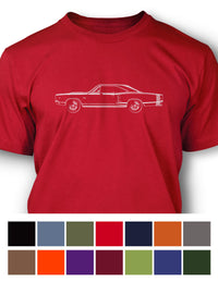 1968 Dodge Coronet RT with Stripes Coupe T-Shirt - Men - Side View
