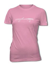 1971 Dodge Challenger RT with Stripes Convertible Bulge Hood T-Shirt - Women - Side View