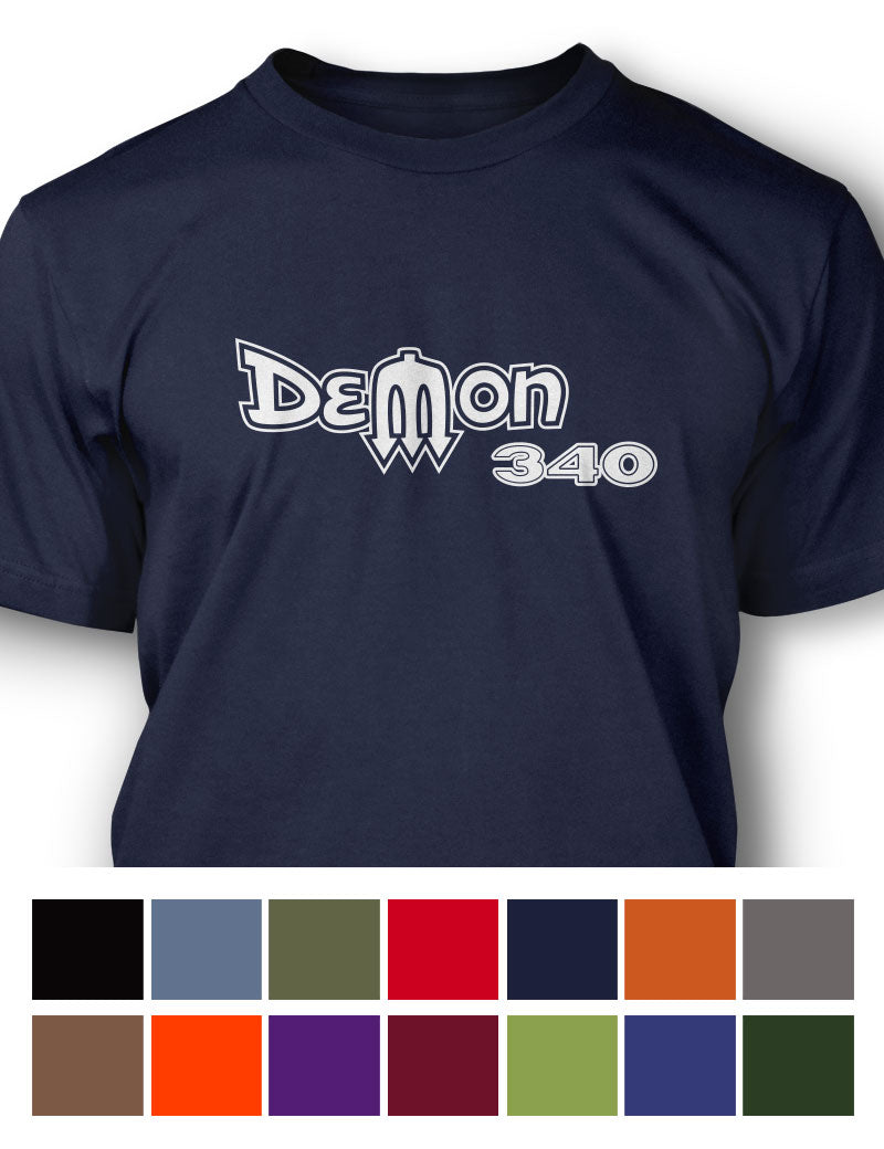 Dodge Dart Demon 340 1971 Emblem T-Shirt - Men - Side View - Emblem