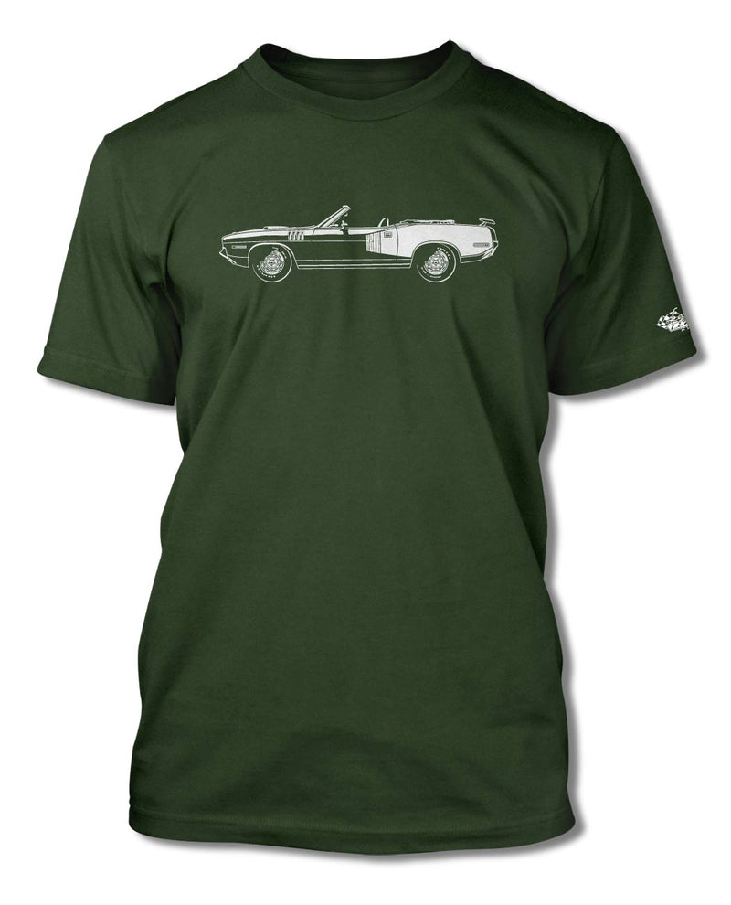 1971 Plymouth Barracuda 'Cuda 426 HEMI Convertible T-Shirt - Men - Side View