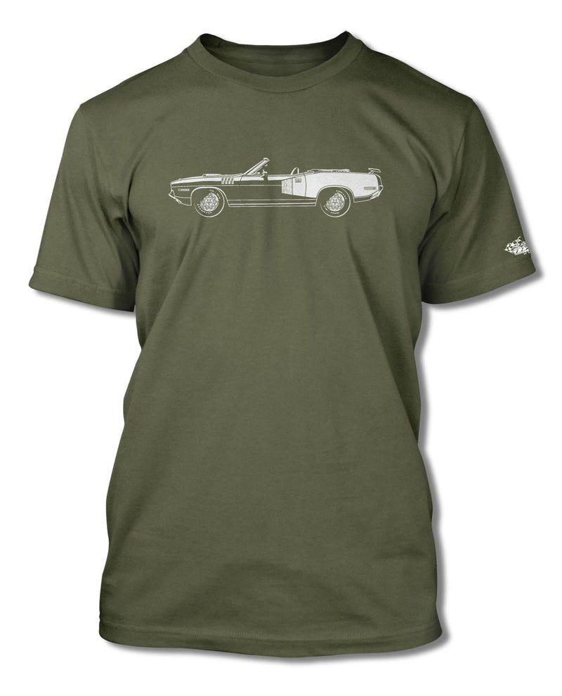 1971 Plymouth Barracuda 'Cuda 426 HEMI Convertible T-Shirt - Men - Side View